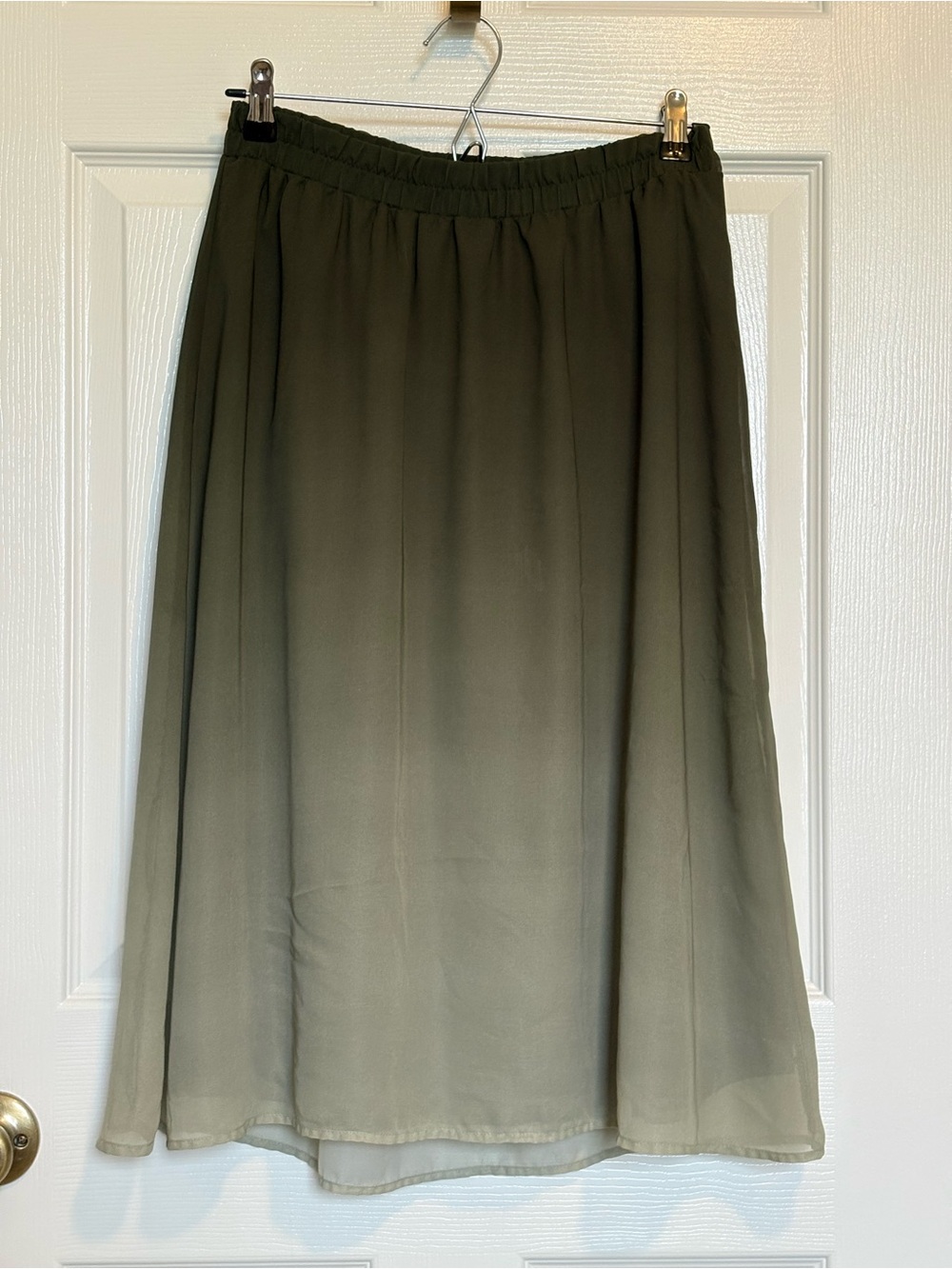 Old Navy Olive Green A-Line Midi Skirt